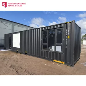 40ft high cube container home, front exterior, for sale NSW